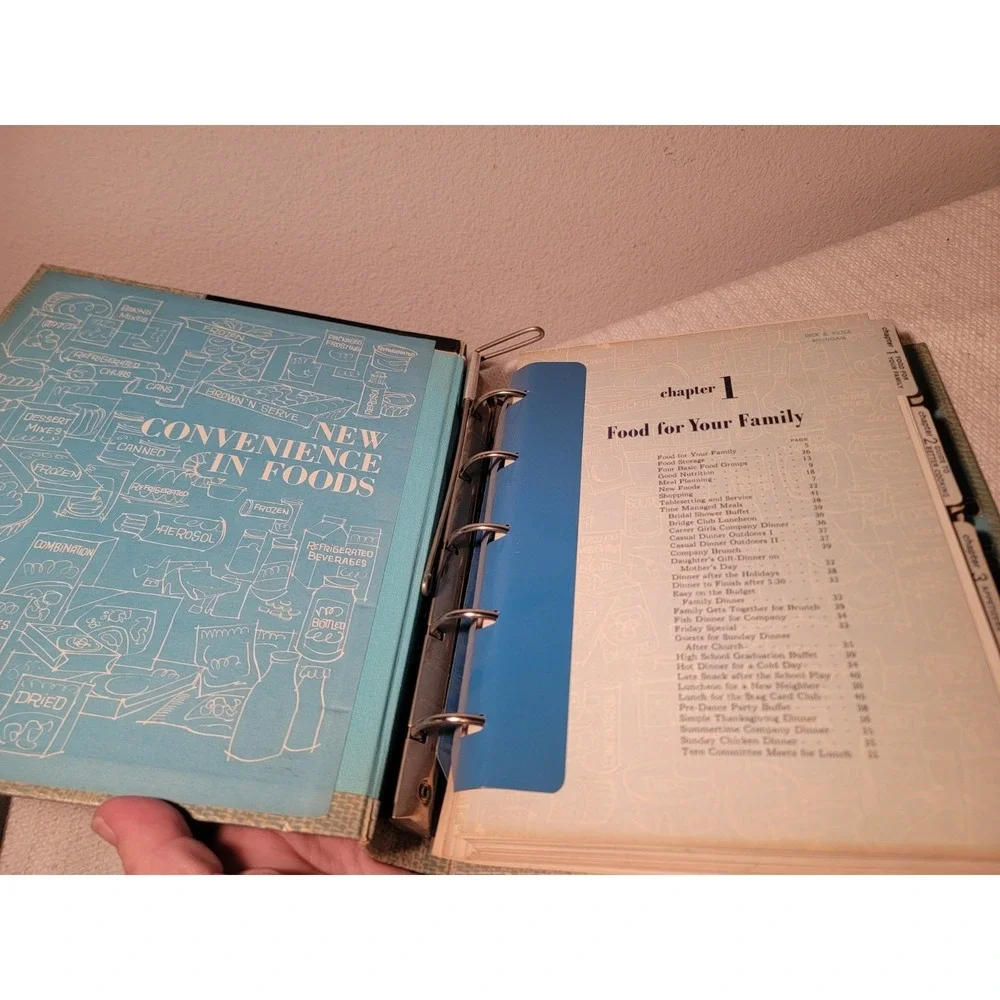The‎ Pillsbury Family Cook Book Vintage Americana 1963 Hardcover 5 Ring Binder